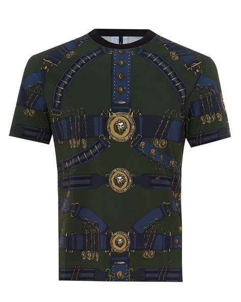 versus versace belt print t shirt|versace leather watch.